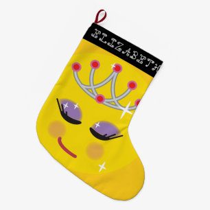 Funkelnd Princess Emoticon Großer Weihnachtsstrumpf