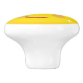 Funkelnd Princess Emoticon Keramikknauf (Seitenansicht)