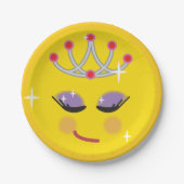 Funkelnd Princess Emoticon Pappteller (Vorderseite)