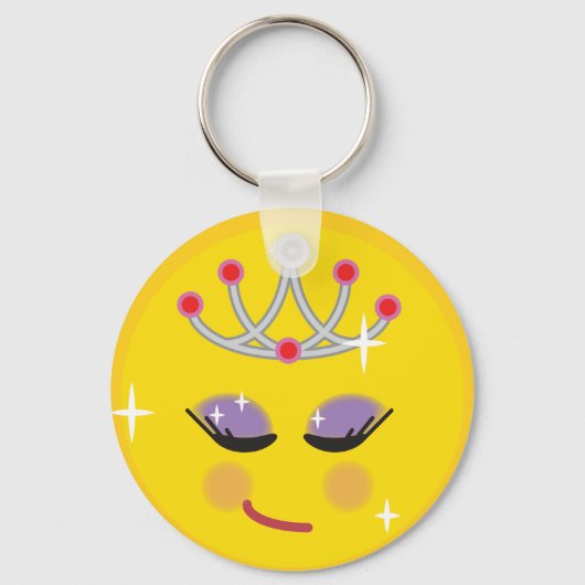Funkelnd Princess Emoticon Schlüsselanhänger (Vorderseite)