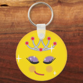 Funkelnd Princess Emoticon Schlüsselanhänger (Vorderseite)