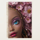 Funkelnd Puppe Glitzer und Blume Planer (Vorderseite)