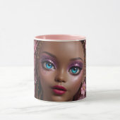 Funkelnd Puppe Glitzer und Blume Tasse (Zentrum)