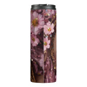 Funkelnd Puppe Glitzer und Blume Thermosbecher (Rückseite)