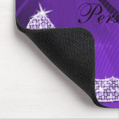 Funkelnd purpurrote lila Musiknote u. Mousepad (Ecke)