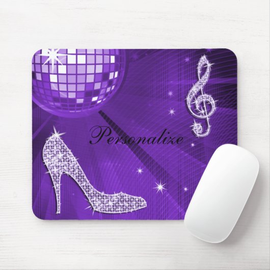 Funkelnd purpurrote lila Musiknote u. Mousepad (Mit Mouse)