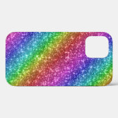 Funkelnd Rainbow-Glitzer Case-Mate iPhone Hülle (Rückseite (Horizontal))