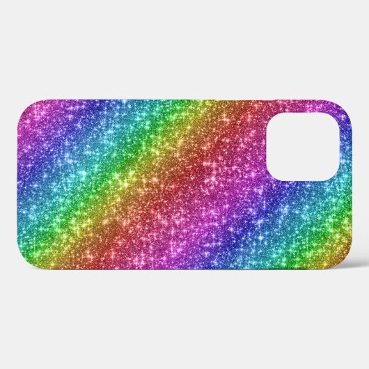 Funkelnd Rainbow-Glitzer Case-Mate iPhone Hülle (Rückseite (Horizontal))