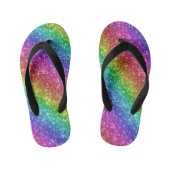 Funkelnd Rainbow-Glitzer Kinderbadesandalen (Fußbett)