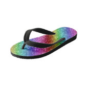 Funkelnd Rainbow-Glitzer Kinderbadesandalen (Schrägansicht)