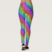 Funkelnd Rainbow-Glitzer Leggings (Rückseite)
