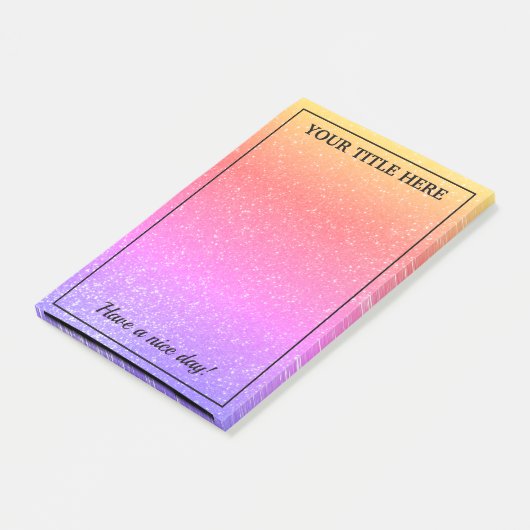 funkelnd Rainbow-Glitzer Post-it®-Noten Post-it Klebezettel (angewinkelt)