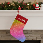 Funkelnd Rainbow Glitzer Weihnachten Strumpf Kleiner Weihnachtsstrumpf