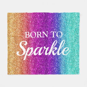 Funkelnd Rainbow-Gradient-Glitzer Geboren zu Spark Fleecedecke
