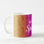 Funkelnd Rainbow-Gradient-Glitzer Geboren zu Spark Kaffeetasse (Links)