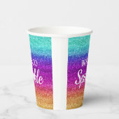 Funkelnd Rainbow-Gradient-Glitzer Geboren zu Spark Pappbecher (Rechts)