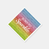 Funkelnd Rainbow-Gradient-Glitzer Geboren zu Spark Serviette (Ecke)