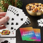 Funkelnd Rainbow-Gradient-Glitzer Geboren zu Spark Spielkarten (In Situ)