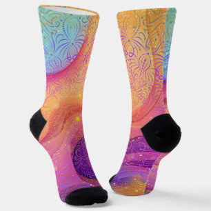 Funkelnd Rainbow Mandala Socken