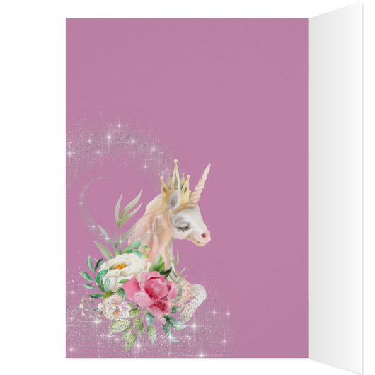 Funkelnd Rainbow Universe Unicorn Fantasy Birthday (Innen (Links))