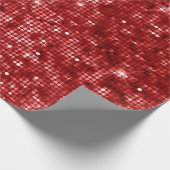 Funkelnd Red Holiday Weihnachten Glitzer Geschenkpapier (Ecke)