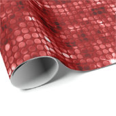 Funkelnd Red Holiday Weihnachten Glitzer Geschenkpapier (Rolleneckpunkt)
