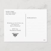 Funkelnd Red Merry Weihnachtsfeiertag Postkarte (Rückseite)