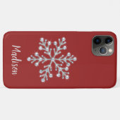 Funkelnd Red Monogram iPhone Case (Rückseite (Horizontal))