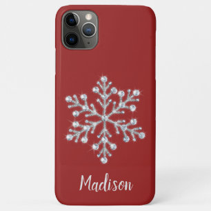 Funkelnd Red Monogram iPhone Case