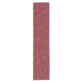 Funkelnd Red & Silver Glitzer Kurzer Tischläufer (Vorderseite)