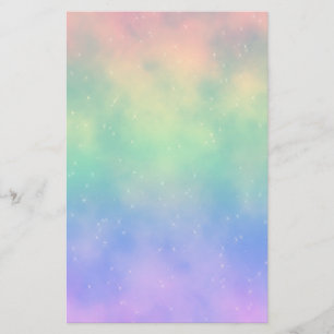 Funkelnd Regenbogen bewölkt Briefpapier
