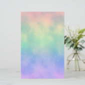 Funkelnd Regenbogen bewölkt Briefpapier (Stehend Vorderseite)