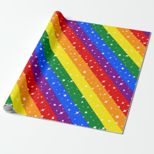 Funkelnd Regenbogen-Flagge Geschenkpapier