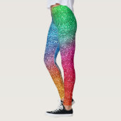 Funkelnd Regenbogen Gradient Glitzer Leggings (Links)