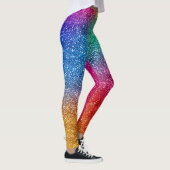 Funkelnd Regenbogen Gradient Glitzer Leggings (Rechts)