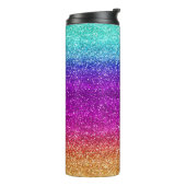 Funkelnd Regenbogen Gradient Glitzer Thermosbecher (Nach links gedreht)