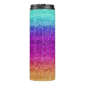 Funkelnd Regenbogen Gradient Glitzer Thermosbecher (Rückseite)