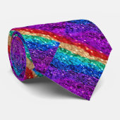Funkelnd Regenbogen Krawatte (Gerollt)
