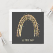 Funkelnd Regenbogen wird bald gut Karte (Vorderseite/Rückseite Beispiel)