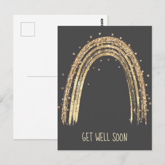 Funkelnd Regenbogen wird bald gut Postkarte (Vorne/Hinten)