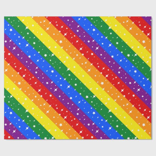Funkelnd Regenbogenflagge Geschenkpapier (Flach)