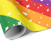 Funkelnd Regenbogenflagge Geschenkpapier (Rolleneckpunkt)