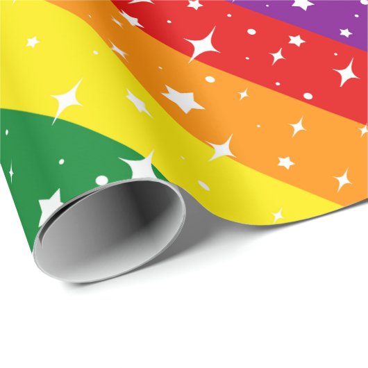 Funkelnd Regenbogenflagge Geschenkpapier (Rolleneckpunkt)