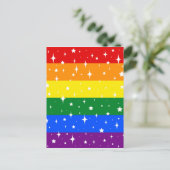 Funkelnd Regenbogenflagge Postkarte (Stehend Vorderseite)