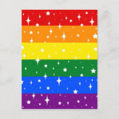 Funkelnd Regenbogenflagge Postkarte (Vorderseite)