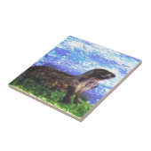 Funkelnd River Otter Fliese (Seite)