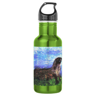 Funkelnd River Otter Süße Tier Edelstahlflasche
