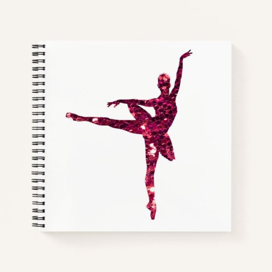 Funkelnd-rosa Ballerina zweiseitig Notizblock (Vorderseite)