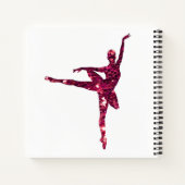 Funkelnd-rosa Ballerina zweiseitig Notizblock (Rückseite)