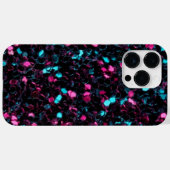 Funkelnd-rosa-blaue Mosaik-Glitzer Glitzern Case-Mate iPhone Hülle (Rückseite (Horizontal))